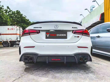 TAKD Carbon Fiber Rear Diffuser for Mercedes Benz A35 A220 Sedan W177 2019-ON