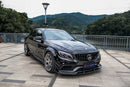 TAKD Carbon Dry Carbon Fiber Front Lip for Mercedes Benz W205 C63 C63S 2015-ON Coupe 2 Door Sedan 4 Door-4