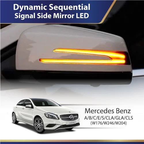 Dynamic Sequential Signal Side Mirror LED (Mercedes) A B C E S CLA GLA Class (W176 W246 W204)
