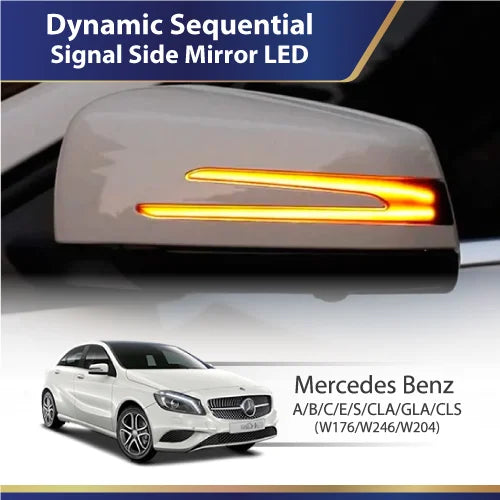 Dynamic Sequential Signal Side Mirror LED (Mercedes) A B C E S CLA GLA Class (W176 W246 W204) - 0