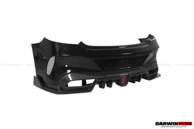 2015-2018 Mercedes Benz C-Class Coupe IMP Style Partial Carbon Fiber Rear Bumper - 0
