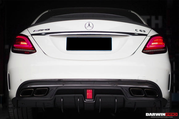 2015-2018 W205 C63/S AMG Sedan IMP Style Carbon Fiber Rear Diffuser w/ Caps