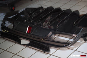 2015-2018 W205 C63/S AMG Sedan IMP Style Carbon Fiber Rear Diffuser w/ Caps - 0