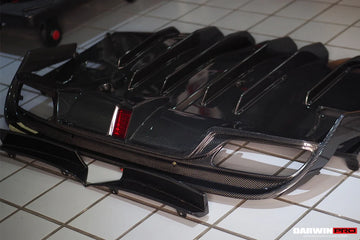 2015-2018 W205 C63/S AMG Sedan IMP Style Carbon Fiber Rear Diffuser w/ Caps - 0
