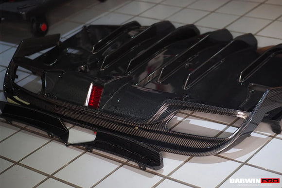 2015-2018 W205 C63/S AMG Sedan IMP Style Carbon Fiber Rear Diffuser w/ Caps