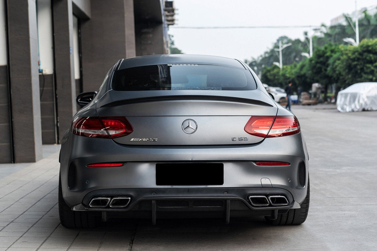2015-2018 W205 C63/S AMG Coupe PS Style Rear Diffuser-6