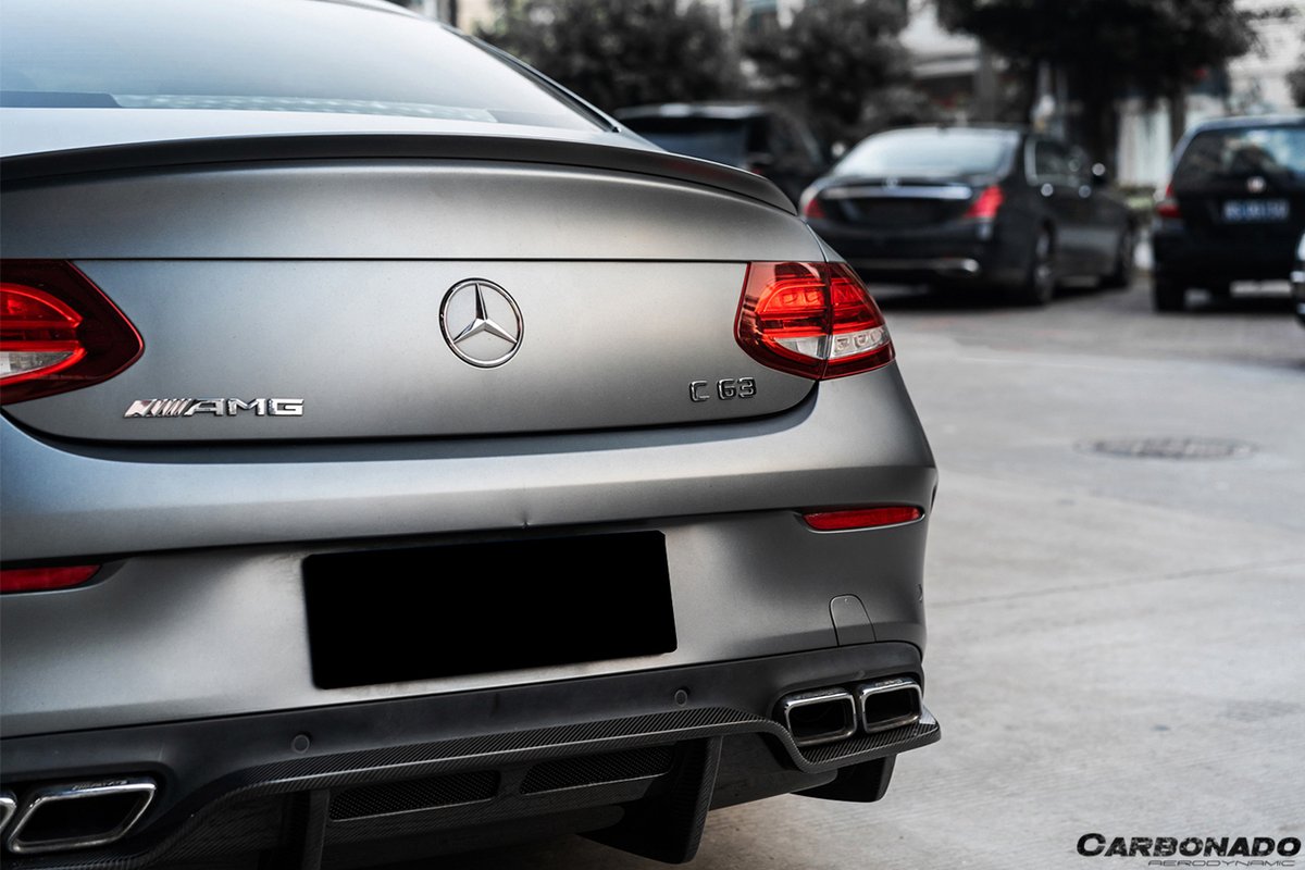 2015-2018 W205 C63/S AMG Coupe PS Style Rear Diffuser-7