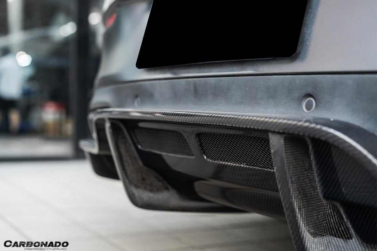 2015-2018 W205 C63/S AMG Coupe PS Style Rear Diffuser-8