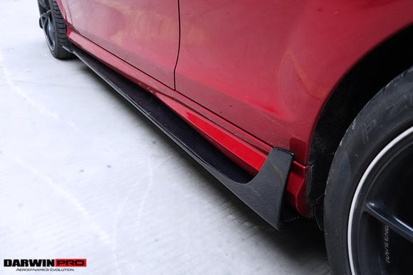 2012-2014 Mercedes Benz W204 C Class Coupe DP Style Carbon Fiber Side Skirts