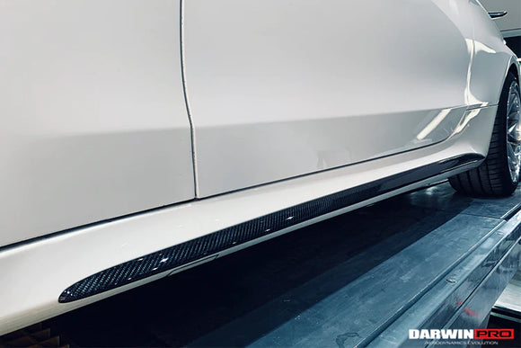2015-2021 Mercedes Benz W205 C63/S AMG Coupe Carbon Fiber Side Skirts Extension