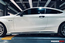 2015-2021 Mercedes Benz W205 C63/S AMG Coupe Carbon Fiber Side Skirts Extension-4