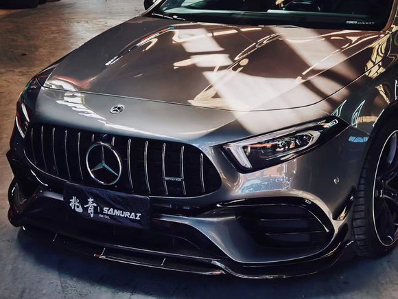 TAKD Carbon Fiber Front Lip Splitter for Mercedes Benz A45 Hatchback W177 2019-ON