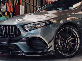 TAKD Carbon Fiber Front Bumper Canards 4 PCS for Benz A45 W177 2019-ON