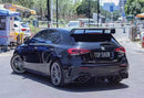 TAKD Carbon Fiber Rear Bumper Canards for Mercedes Benz A45 A35 A250 Hatchback W177 2019-ON-3