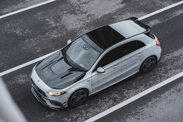 TAKD Carbon Fiber Roof Spoiler for Mercedes Benz A45 A35 A220 Hatchback W177 2019-ON - 0