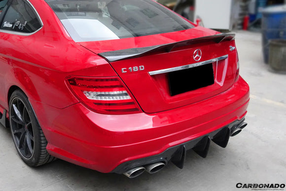Mercedes Benz W204 C Class/ C63 AMG Coupe RT Style Carbon Fiber Trunk Spoiler