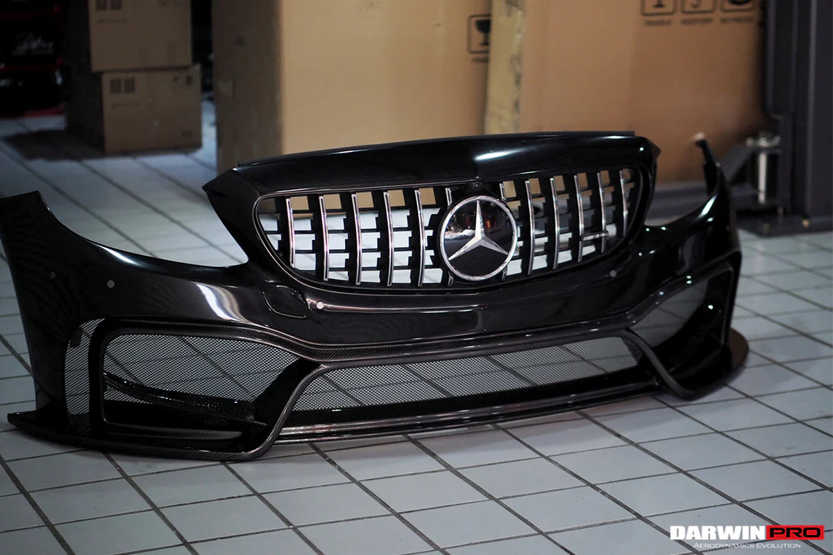 2015-2021 Mercedes Benz W205 C63/S AMG Sedan IMP Style Partial Carbon Fiber front bumper-7