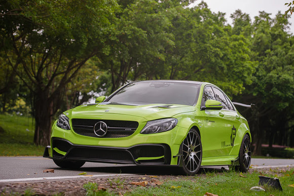 2015-2021 Mercedes Benz W205 C63/S AMG Sedan IMP Style Partial Carbon Fiber front bumper